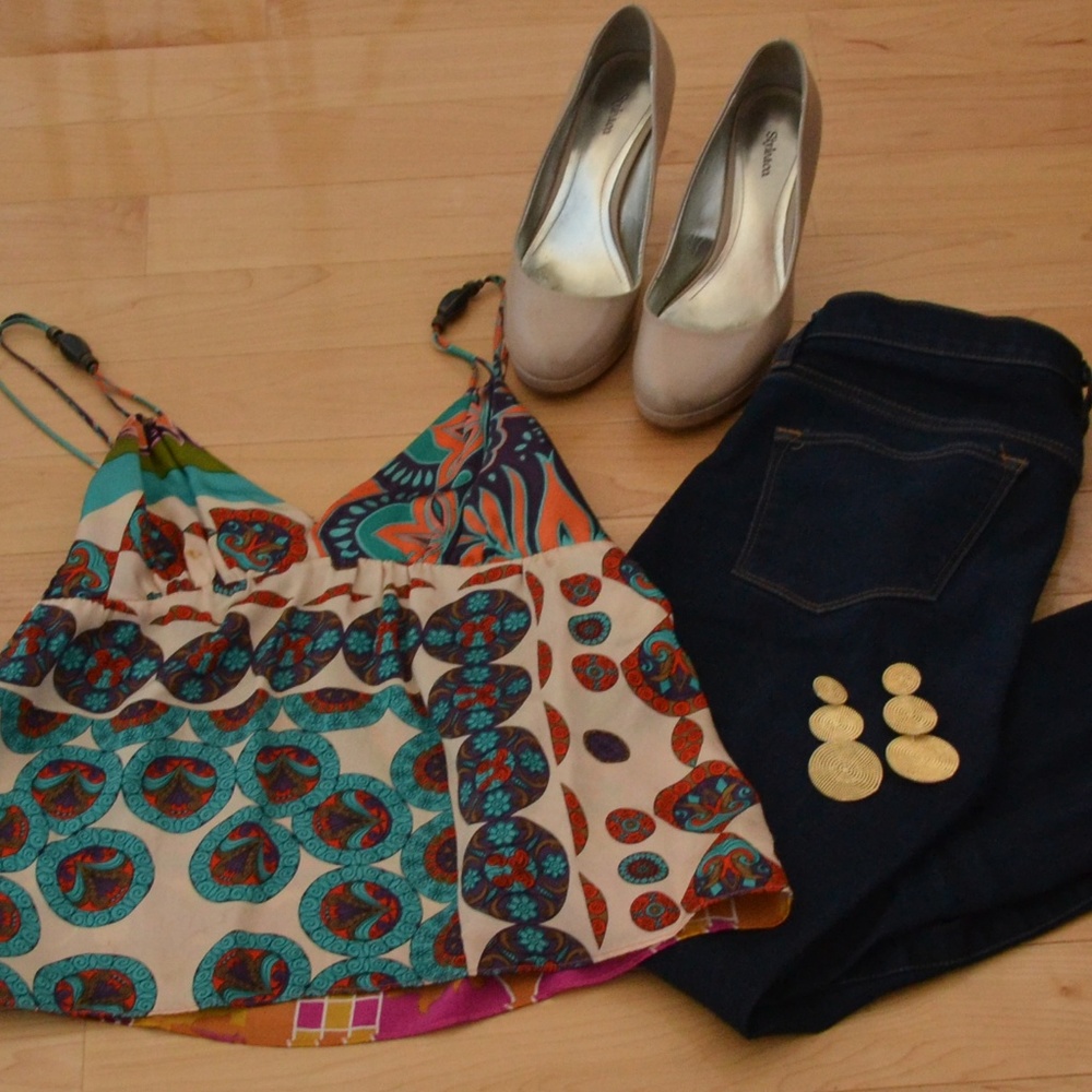 Alice and Trixie spaghetti strap blouse, Size XS